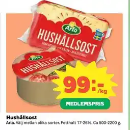 Coop Daglivs Hushållsost, Medlemspris erbjuda