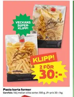 Coop Daglivs Pasta korta former erbjuda