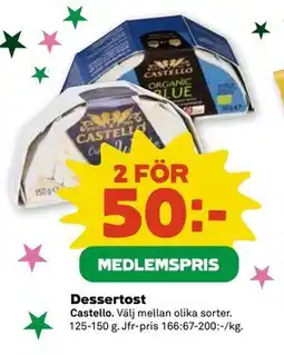 Coop Daglivs Dessertost, Medlemspris erbjuda