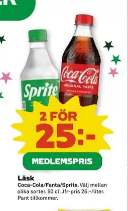 Coop Daglivs Läsk, Medlemspris erbjuda