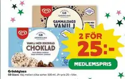 Coop Daglivs Gräddglass, Medlemspris erbjuda