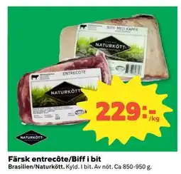 Coop Daglivs Färsk entrecôte/Biff i bit erbjuda