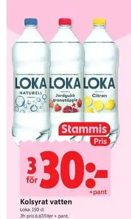 ICA Kvantum Kolsyrat vatten, Medlemspris erbjuda