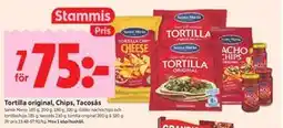 ICA Kvantum Tortilla original, Chips, Tacosås, Medlemspris erbjuda