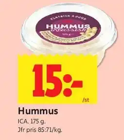 ICA Kvantum Hummus erbjuda