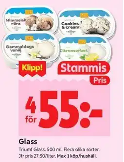 ICA Kvantum Glass, Medlemspris erbjuda