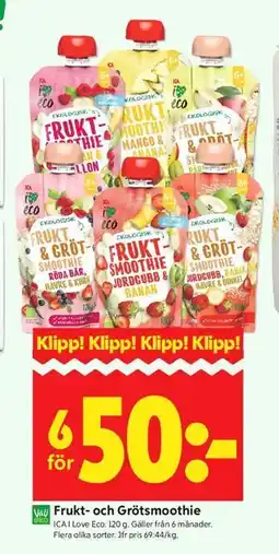 ICA Kvantum Frukt- och Grötsmoothie erbjuda