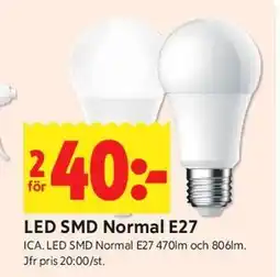 ICA Kvantum LED SMD Normal E27 erbjuda