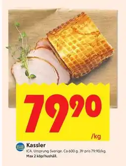 ICA Kvantum Kassler erbjuda