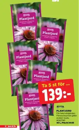 Jem&Fix PLANTJORD erbjuda