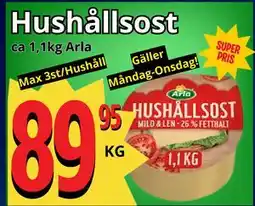 Supergrossen Hushållsost erbjuda