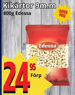 Supergrossen Kikärtor 9m.m erbjuda