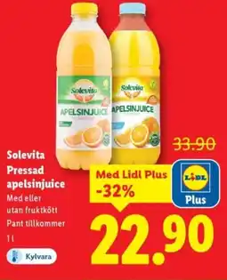 Lidl SOLEVITA Pressad apelsinjuice erbjuda