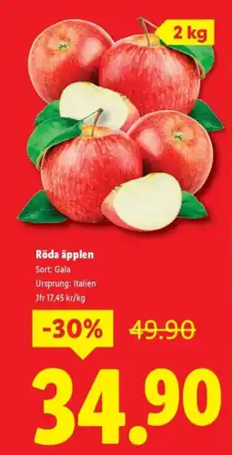 Lidl Röda äpplen erbjuda