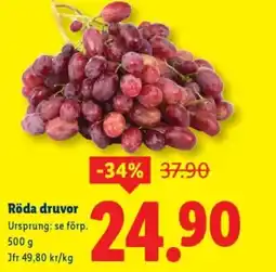 Lidl Röda druvor erbjuda