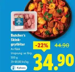 Lidl BUTCHER'S Skink- grytbitar erbjuda