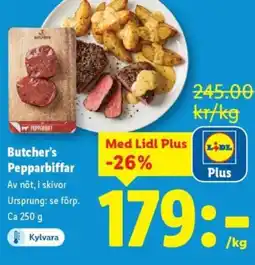 Lidl BUTCHER'S Pepparbiffar erbjuda