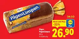 Lidl PÅGE Pågenlimpan erbjuda