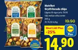 Lidl MATRIKET Grytfriterade chips erbjuda