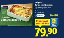 Lidl DAFGÅRDS Karins familjelasagne erbjuda