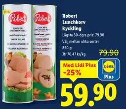 Lidl ROBERT Lunchkorv kyckling erbjuda