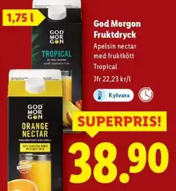 Lidl GOD MORGON Fruktdryck erbjuda