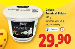 Lidl DELUXE Burrata di bufala erbjuda