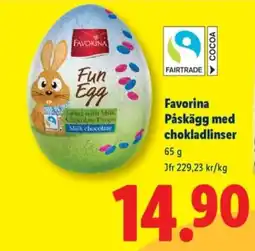 Lidl FAVORINA Påskägg med chokladlinser erbjuda