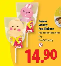 Lidl Farmer mallow pop klubbor erbjuda
