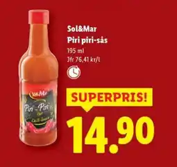 Lidl SOL&MAR Piri piri-sȧs erbjuda