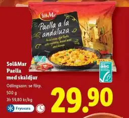 Lidl SOl&MAR Paella med skaldjur erbjuda