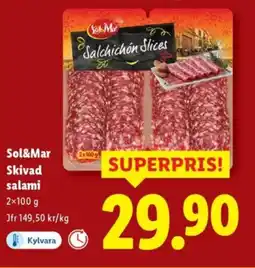 Lidl SOL&MAR Skivad salami erbjuda