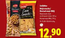 Lidl SOL&MAR Majssnacks/ rostad majs bbq erbjuda