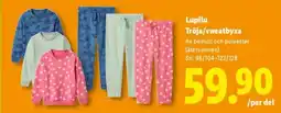 Lidl Lupilu tröja/sweatbyxa erbjuda
