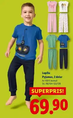 Lidl Lupilu pyjamas, 2 delar erbjuda