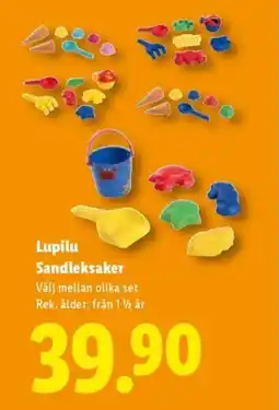 Lidl Lupilu sandleksaker erbjuda