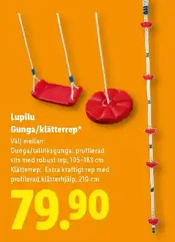 Lidl Lupilu gunga/klätterrep erbjuda