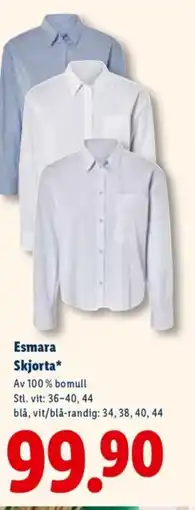 Lidl ESMARA Skjorta erbjuda