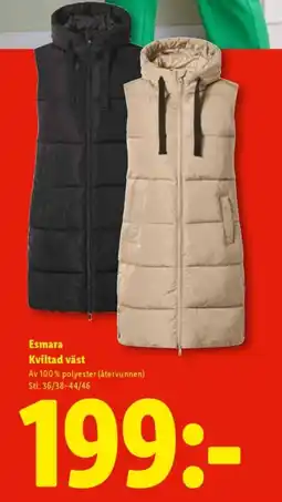 Lidl ESMARA Kviltad väst erbjuda