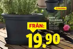 Lidl Parkside blomkruka med fat erbjuda