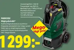 Lidl PARKSIDE Högtryckstvätt erbjuda
