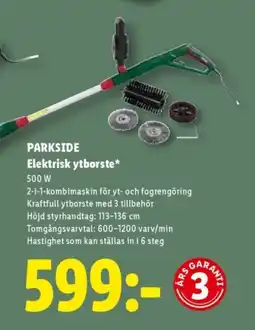 Lidl PARKSIDE Elektrisk ytborste erbjuda