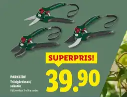Lidl PARKSIDE Trädgårdssax/ sekatör erbjuda