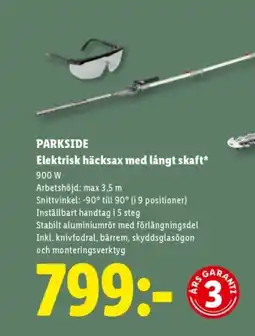 Lidl PARKSIDE Elektrisk häcksax med långt skaft erbjuda