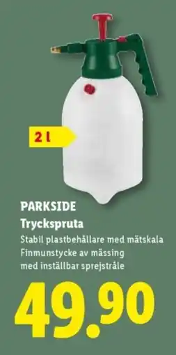 Lidl PARKSIDE Tryckspruta erbjuda