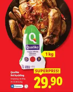 Lidl QUALIKO Hel kyckling erbjuda