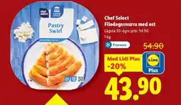 Lidl CHEF SELECT Filodegssnurra med ost erbjuda