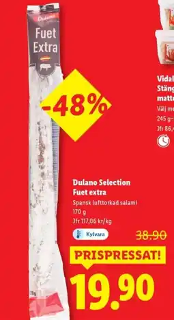 Lidl DULANO Selection fuet extra erbjuda