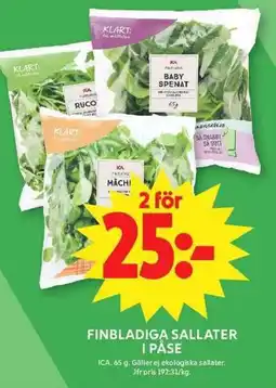 ICA Maxi ICA Finbladiga sallater i påse erbjuda