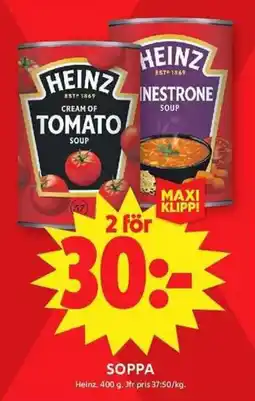 ICA Maxi HEINZ Soppa erbjuda